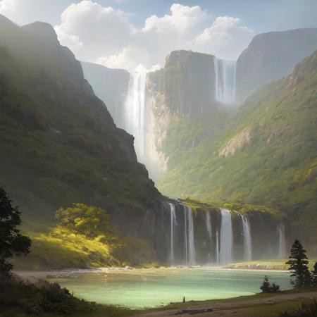 03459-3025693461-ConceptArt, scenery, no humans, cloud, mountain, sky, nature, waterfall, outdoors, water, tree, landscape, forest, river, fog, g.png
